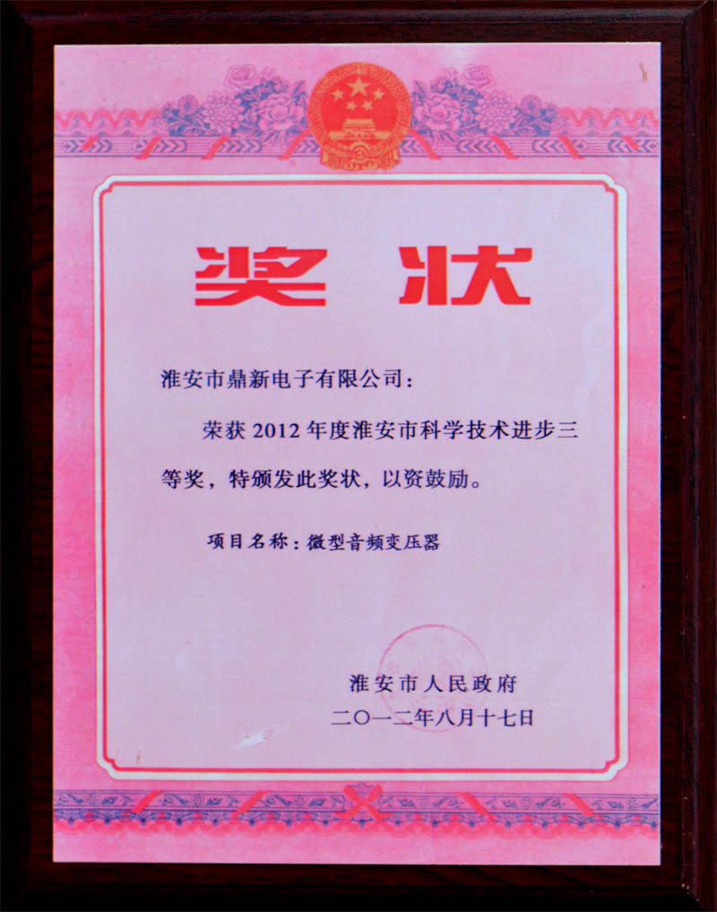 公司科技進(jìn)步獎(jiǎng)